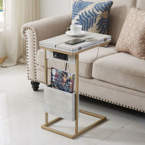 New Nordic sofa corner Several fold modern minimalist light extravagant dining room European-style tea table corner several charging containing table