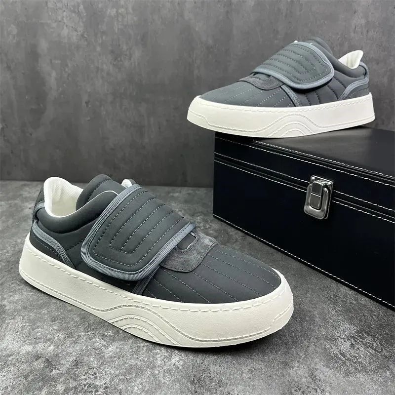 一脚蹬男鞋休闲帆布鞋增高2024春秋季新款潮流魔术贴百搭小众板鞋,淘宝优惠券,粉丝福利购,淘宝优惠卷