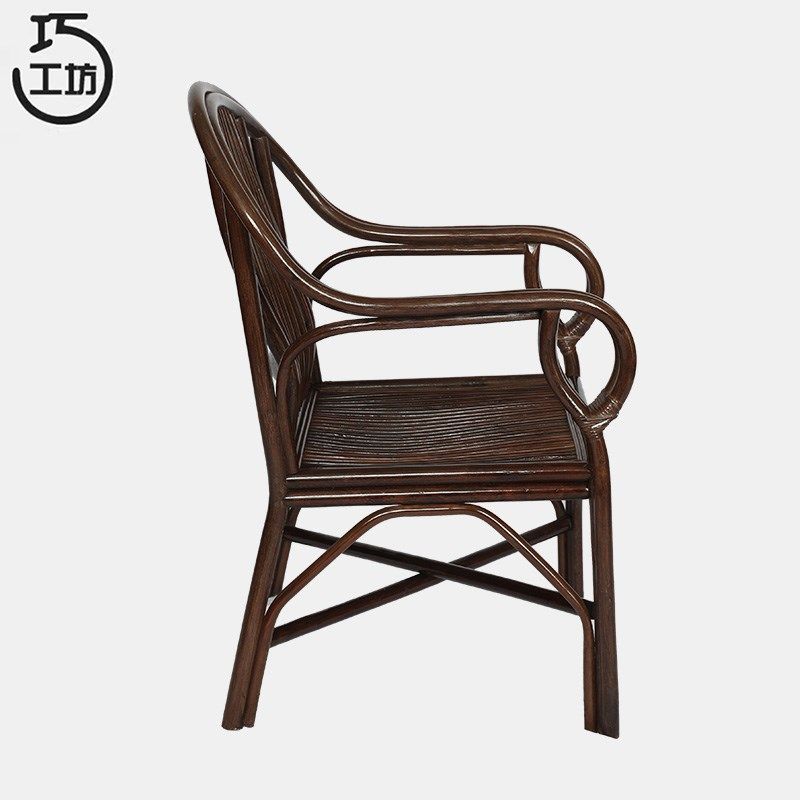 家用藤椅天然真藤靠背椅护腰单人腾椅休闲椅藤条椅子圈椅藤编阳台,淘宝优惠券,粉丝福利购,淘宝优惠卷