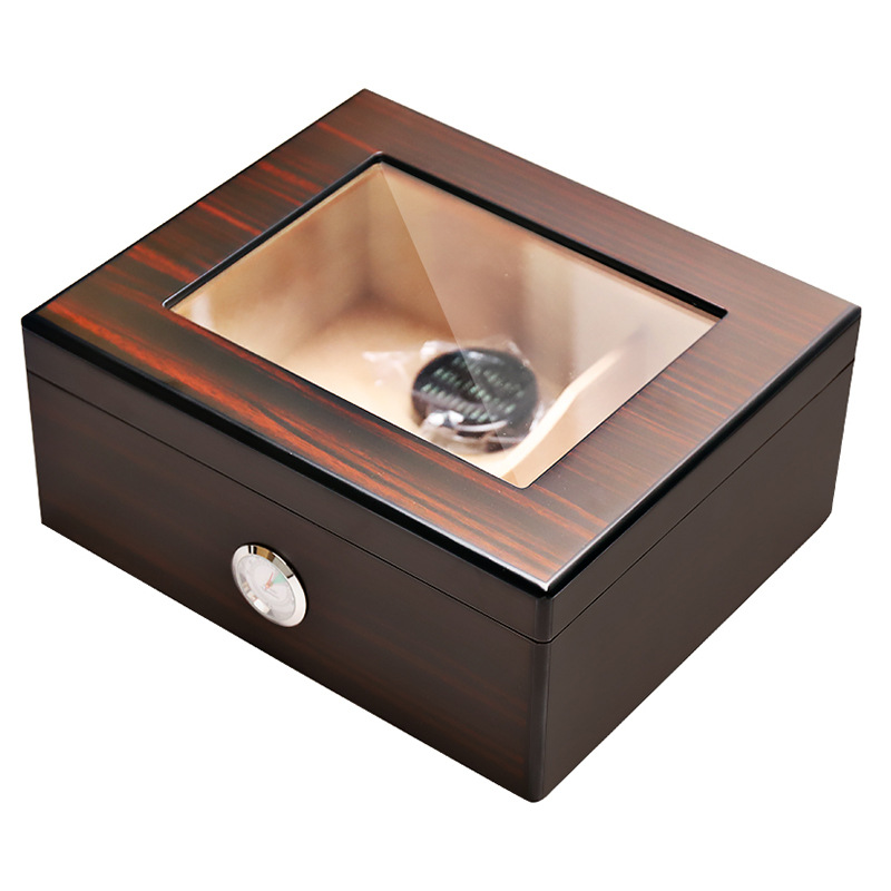 网红Cigar box cedar wood portable Cigar humidor Wooden humid - 图3