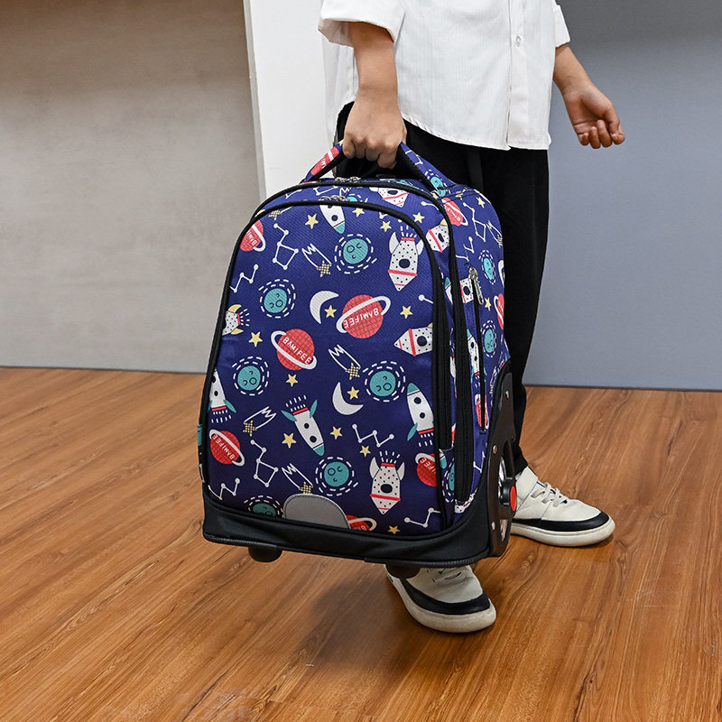 儿童拉杆书包中小学生男孩1-4年级男童防水爬楼大容量拉杆箱背包,淘宝优惠券,粉丝福利购,淘宝优惠卷