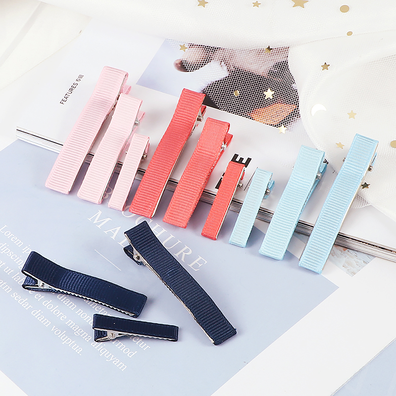 网红12PCS 3/5/6cm Basic DIY Hair Clips Colorful Simple Hairp - 图0