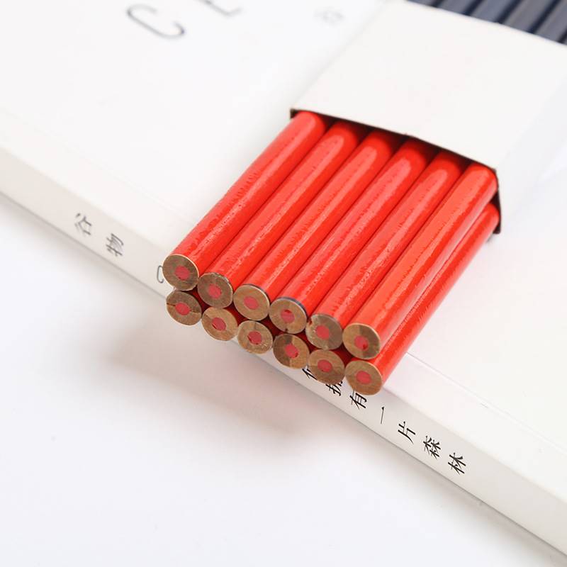 新品Red and blue double-ended round coloured pencils hexagon-图1