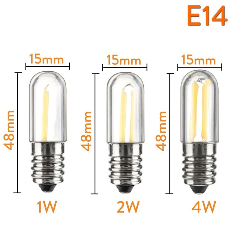 Mini E14 E12 LED Fridge Freezer Filat Light COB Dimmable Bul - 图2