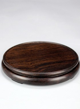 黑檀实木质底座花瓶文玩奇木座酒坛佛像花盆鱼缸香炉木托盘架摆件