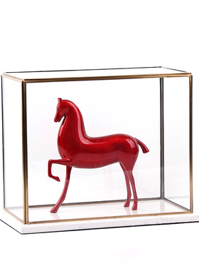 现代新中a式陶瓷马摆件售楼处酒店客厅玄关禅意招财装饰品茶室摆