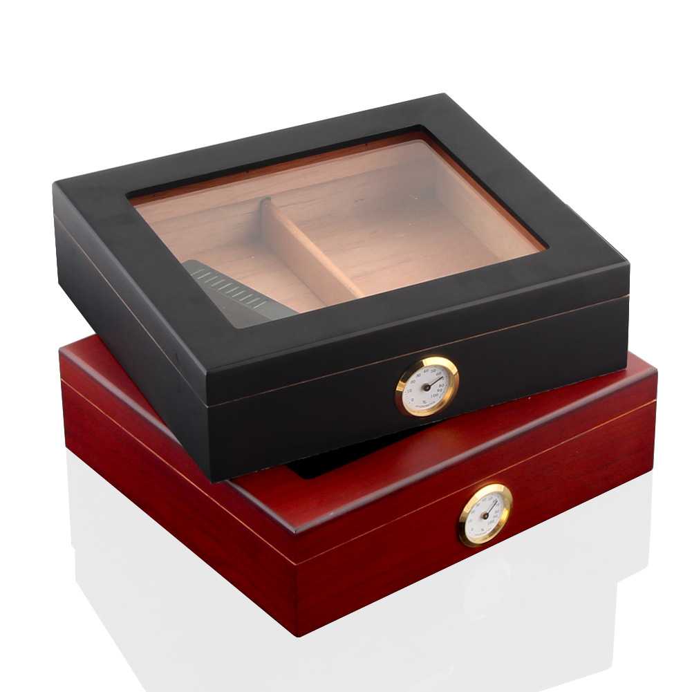 网红Portable Cigar Box Cedar Wood Portable Cigar Humidor Cel - 图3