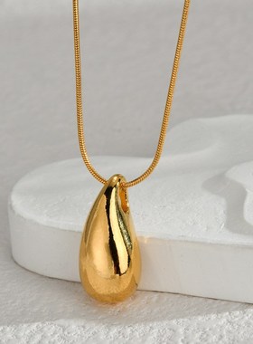 不锈钢ins小众设计简约水滴项z链女百搭高级感 欧美时尚多巴胺项