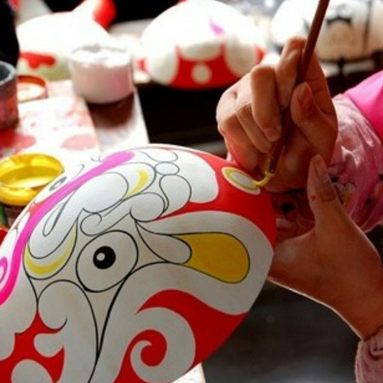 The Fire Horse Löffel Gesicht Holz leere Embryo DIY handgefertigt Kindergarten Schüler Malende Dekoration Anhänger chinesischer Stil