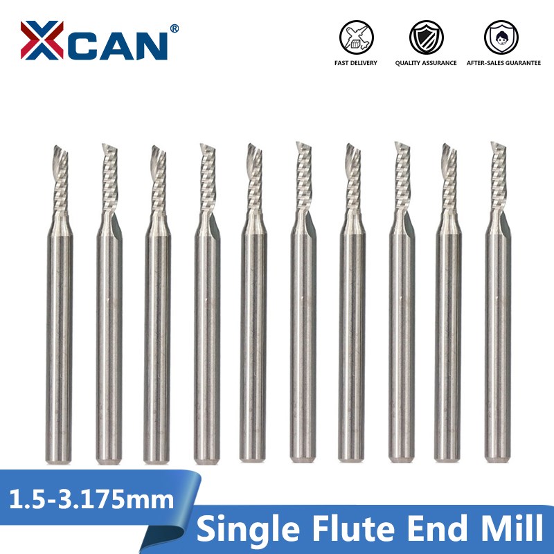 新品10pcs 2x8mm 3.175 shank Single Flute Spiral Router Bits - 图3