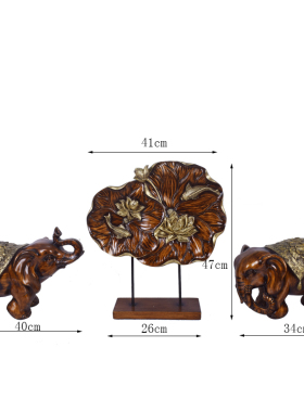 中式古典奢华吉祥大象招财摆件客厅电视柜玄关欧式美式家居装饰品