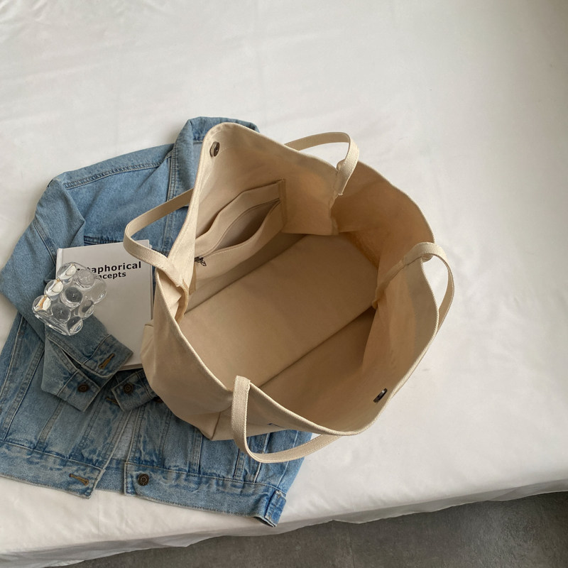 大容量帆布大包女夏2023新款休闲百搭通勤兔头包大学生上课单肩包,淘宝优惠券,粉丝福利购,淘宝优惠卷