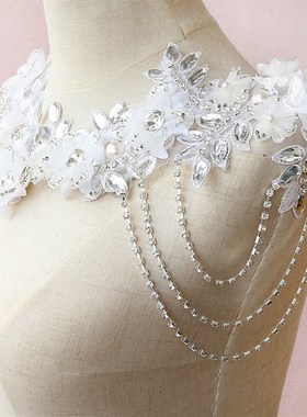 时尚新娘项链肩链韩式肩饰水钻饰品结婚项链影楼婚纱披肩礼服配饰