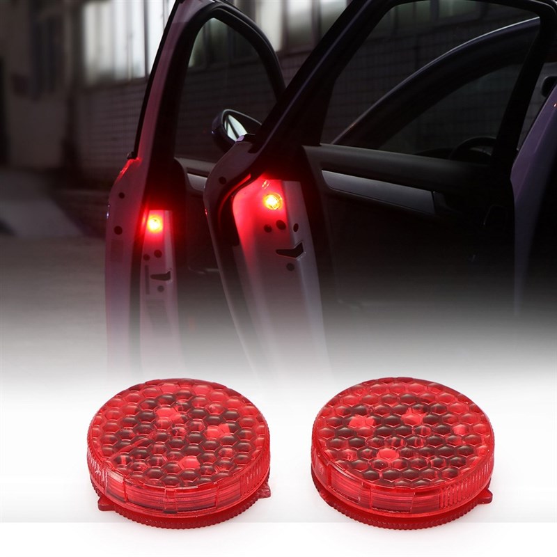 *TiOODRE Vingtank 1 Pair Wireless Car Door Warning Light Red-图0