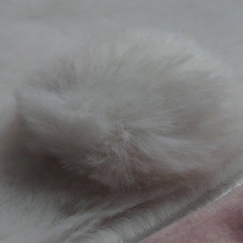 极速modern white fur pink rabbit cushion cover 45x45cm sofa-图0