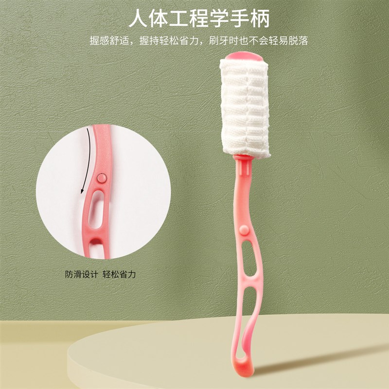 推荐厂家月子牙刷一次性30支真空独立包装薄荷味孕妇纱布牙刷厂家