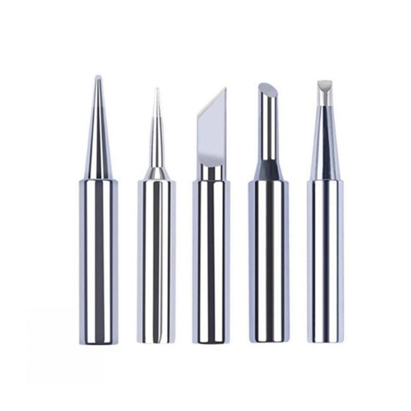 推荐10Pcs Pure Copper Soldering Iron Tips I+B+K+2.4D+3C Lead - 图0