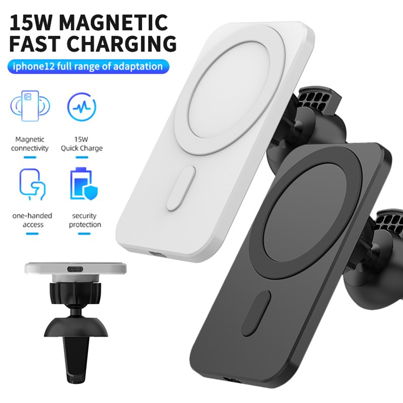 15W Magsafe Car Wireless Charger Airvent Mount Magnet Adsor-图1