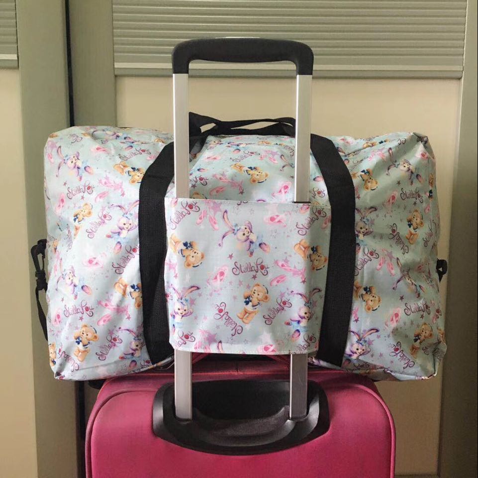 新品折叠旅行包袋可套拉杆箱拉杆包手提行李卡通可爱收纳包防水收-图2