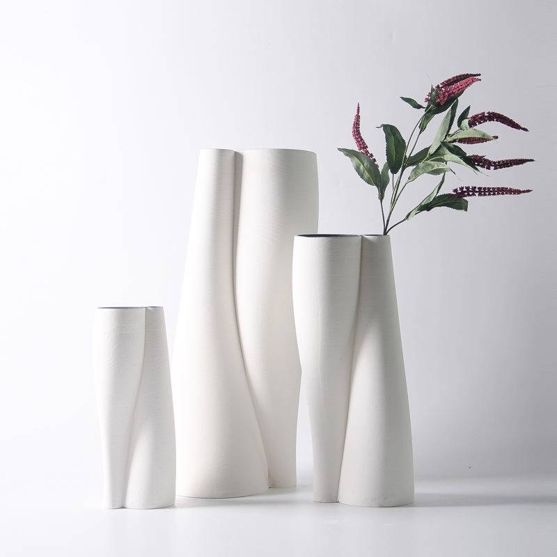 degn miniralist fumnishinrs 3DD twisted Ceramic Vase de - 图2