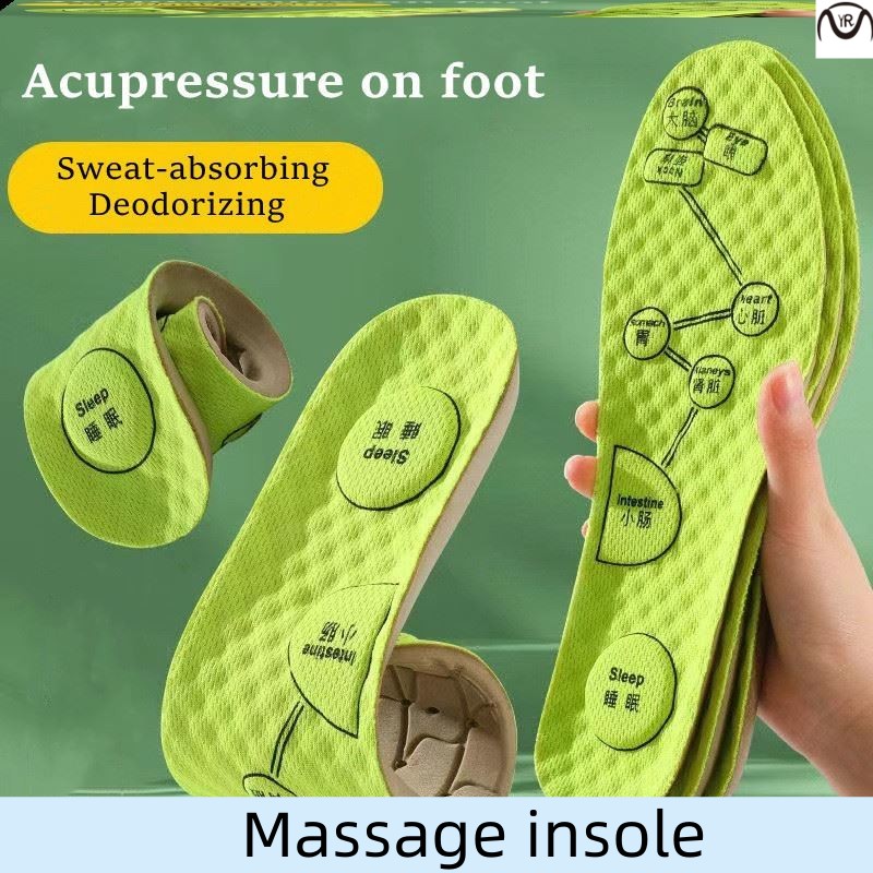 极速3pairs Acupressure on Foot Insoles For Shoes Breathable - 图0