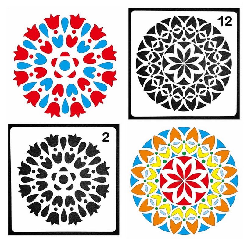 16pcs Mandala Dotting Tools Templates Stencil Set for DIY Pa - 图1