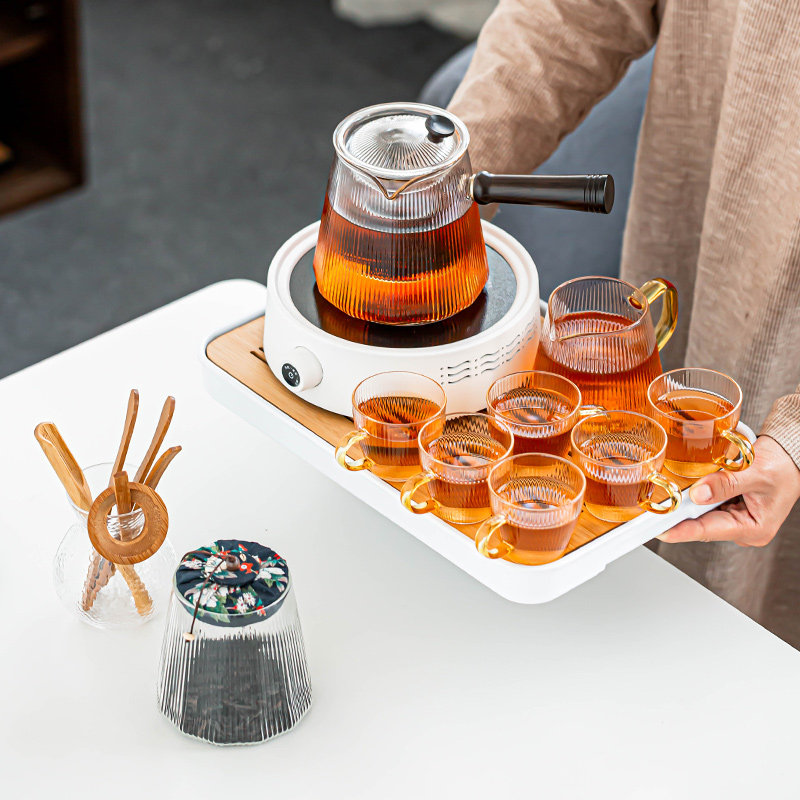 电陶炉煮茶玻璃茶具花茶壶套装蒸煮茶器家用网红煮茶炉茶水泡茶壶,淘宝优惠券,粉丝福利购,淘宝优惠卷