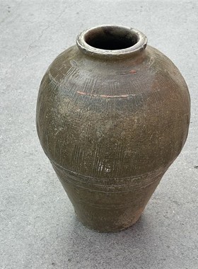 民俗怀旧老物件陶瓷酒坛子瓷坛影视道具老农村复古装饰收藏摆件