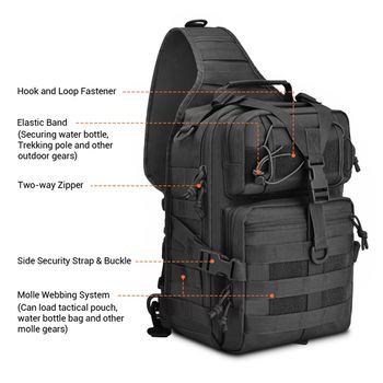 20L Tactical Assault Pack MilitarEy Sling Backpack Army Moll