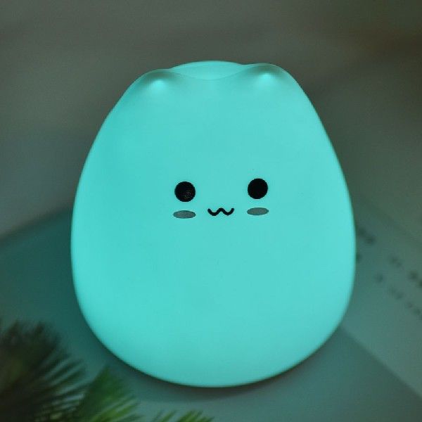 推荐LED Colorful Night Light Animal Cat Silicone Soft Cartoo - 图3