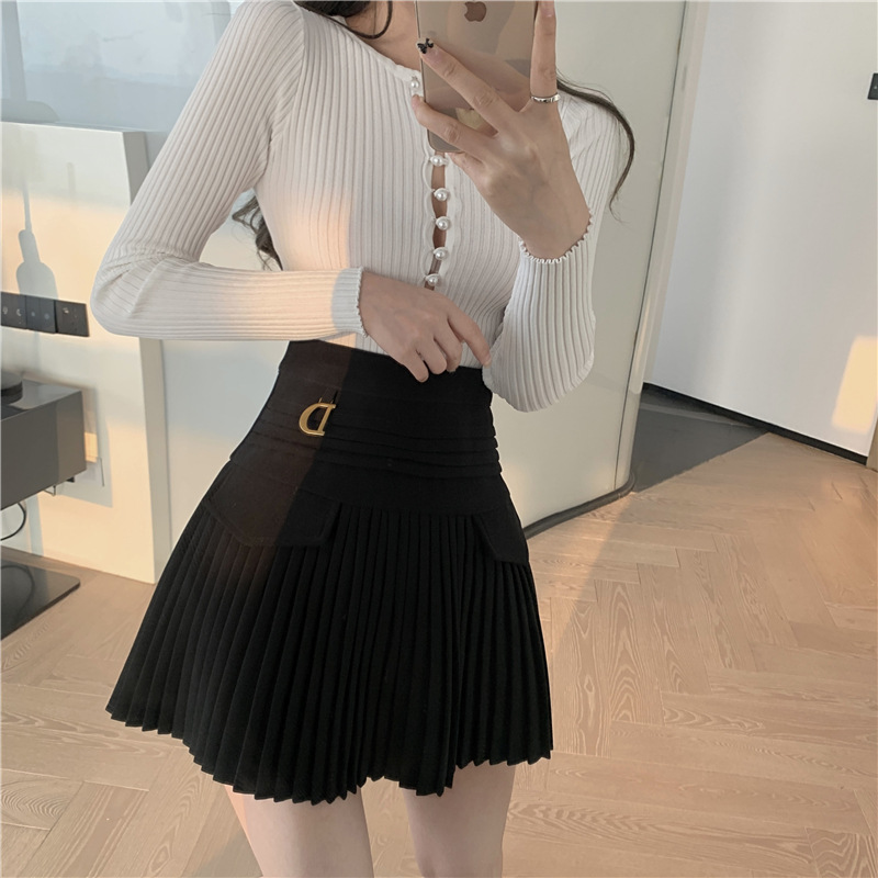 速发2023 White Pleated Skirts Sexy Casual Slim College Women - 图3