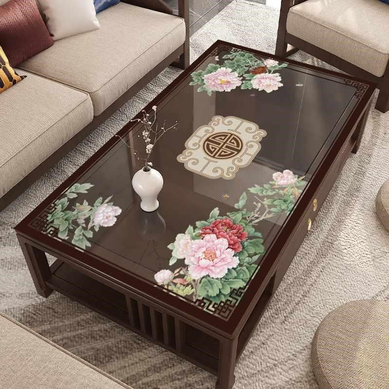 新中式透明茶几垫桌布防水防垫台免洗餐桌油布PVC软玻璃茶新品,淘宝优惠券,粉丝福利购,淘宝优惠卷