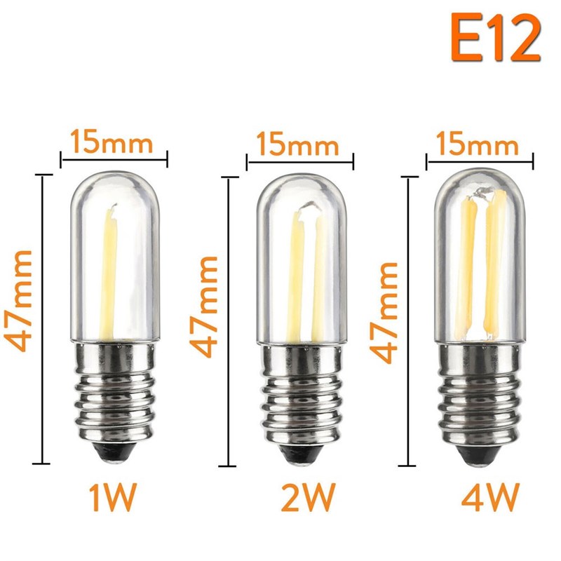 Mini E14 E12 LED Fridge Freezer Filat Light COB Dimmable Bul - 图1