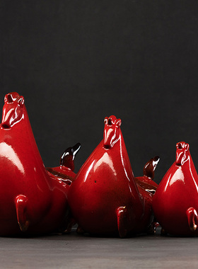 创意招财陶瓷马摆件新中式家居客厅办公室书房装饰摆设工艺品送礼