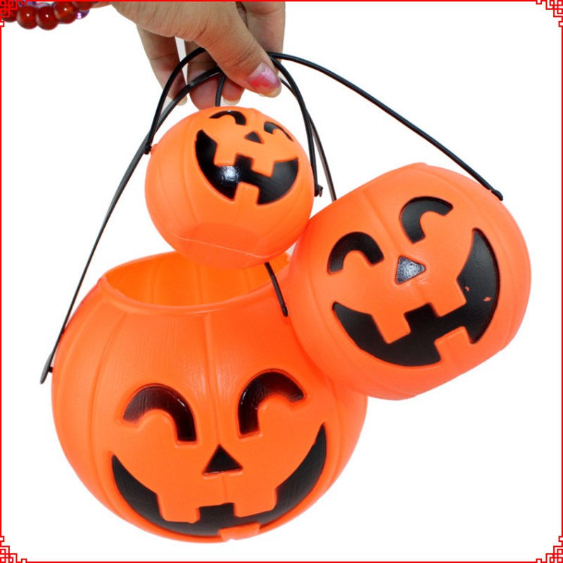 网红Halloween Pumpkin Lights Pumpkin Bucket Night Field Deco - 图1