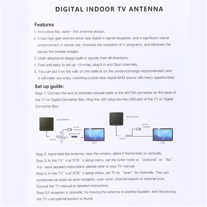 Digital Antenna TV indoor Amplifier Signal Booster DVB-T2 HD - 图3