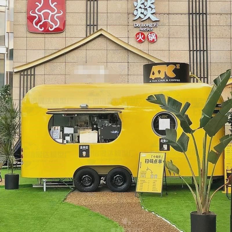 营地景区拖车美食镜面不锈钢餐车多功能移动拖挂式户外露营房车,淘宝优惠券,粉丝福利购,淘宝优惠卷