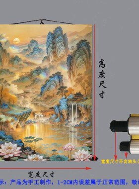 堂口山水画招财聚财挂画佛堂仙道佛背景图暗堂堂单客厅玄关装饰画