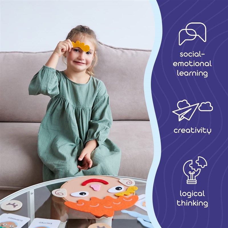 速发Kids Montessori Facial E Game Emotional Change Toys With-图2