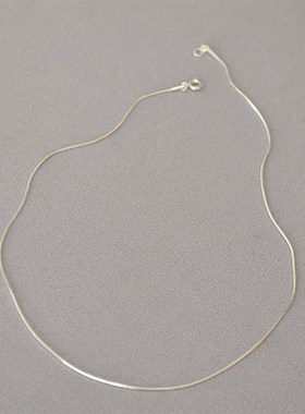 韩版八切面极细极简若有若无的闪亮金丝线短款蛇链V锁骨链颈链项