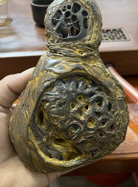 贵州结构古铜石天然奇石摆件