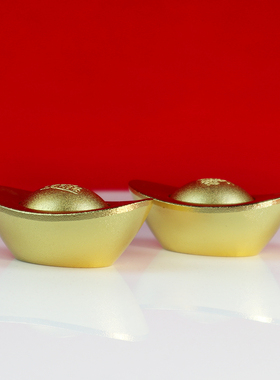 可旋转全纯黄铜创意摆件招财进宝家居饰品金元宝工艺中式礼品摆件