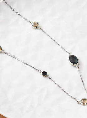 2023年新款潮百搭简约时尚项链女毛衣链长款大气高档夏季衣服配饰