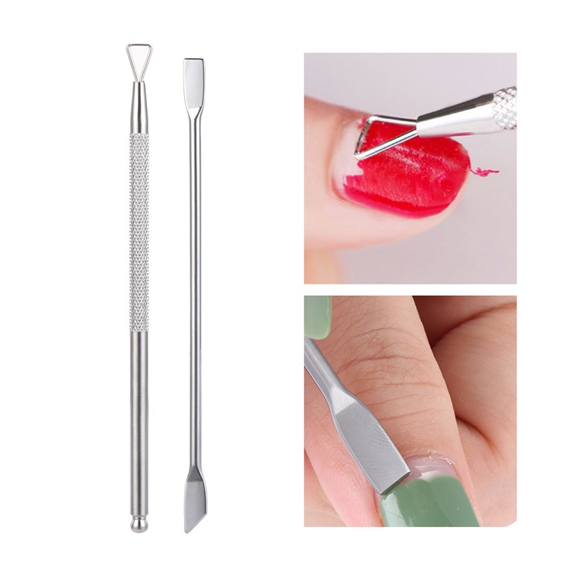 推荐1/2Pcs Stainless Steel Manicure Cleaner Tools Nail Nail - 图1