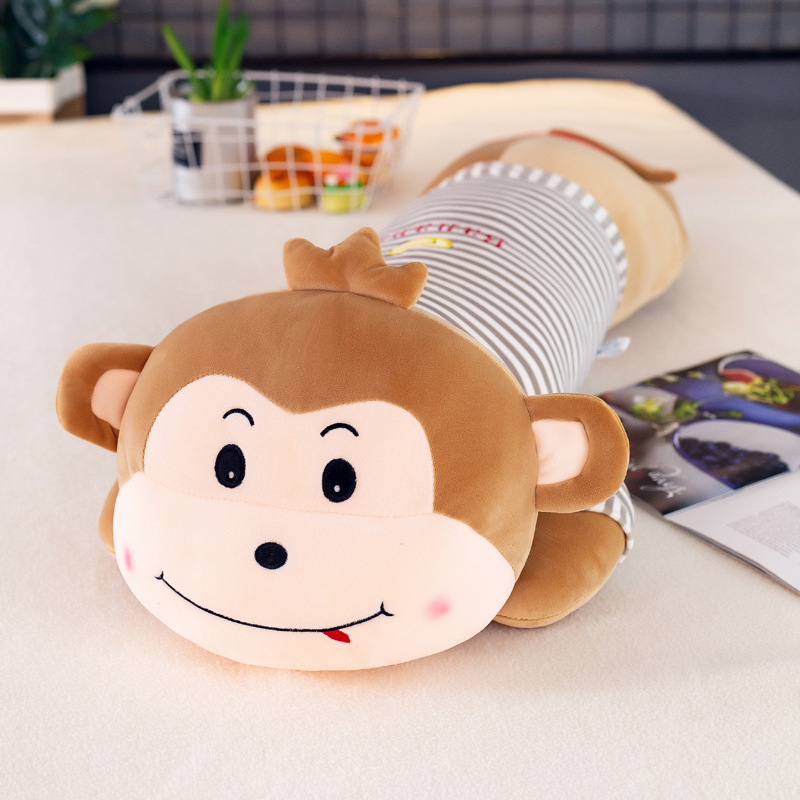 速发Cartoon banana monkey plush toy sleeping pillow soft dow - 图2