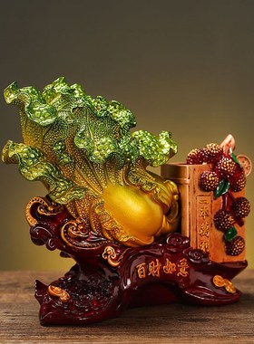 招财白菜摆件家居桌面装饰品办公室摆设店铺开业送礼工艺品伴手礼