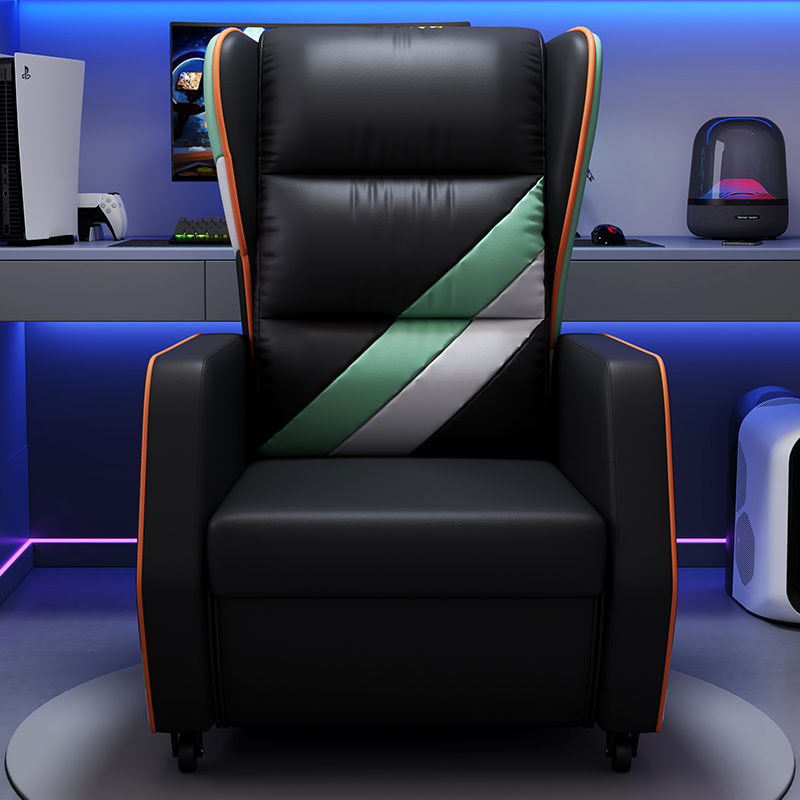 新品新款网吧沙发电竞游戏厅桌椅子单人一体式可躺座舱懒家用网咖-图3