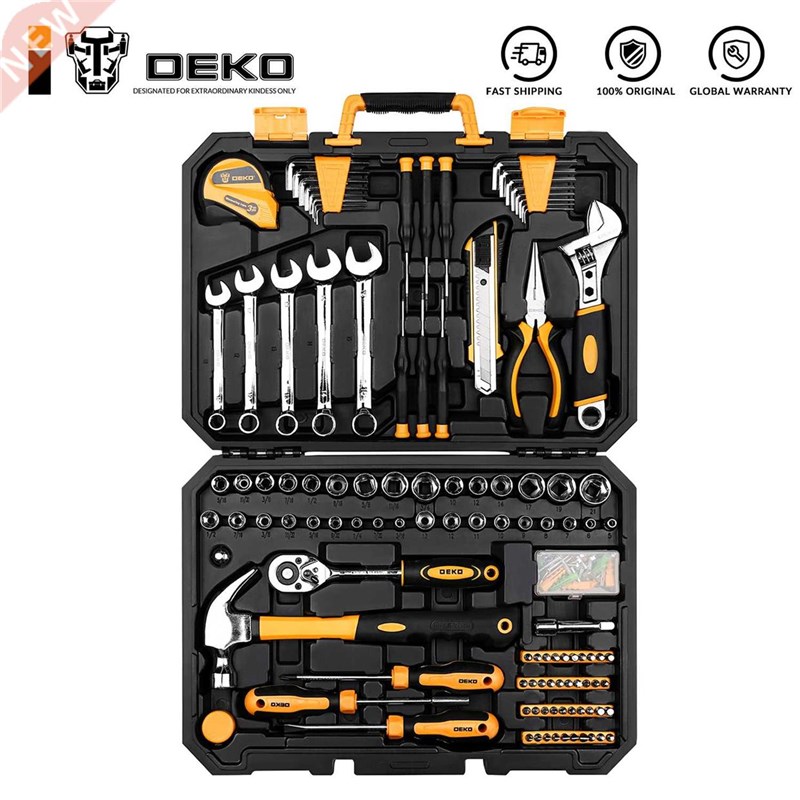 网红DEKO 158 Pcs Professional Car Repair Tool Set Auto Ratch - 图0