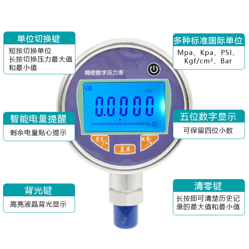 新品485通讯数字压力表4-20mA数显远传压力表压气压油压 水输出 - 图2