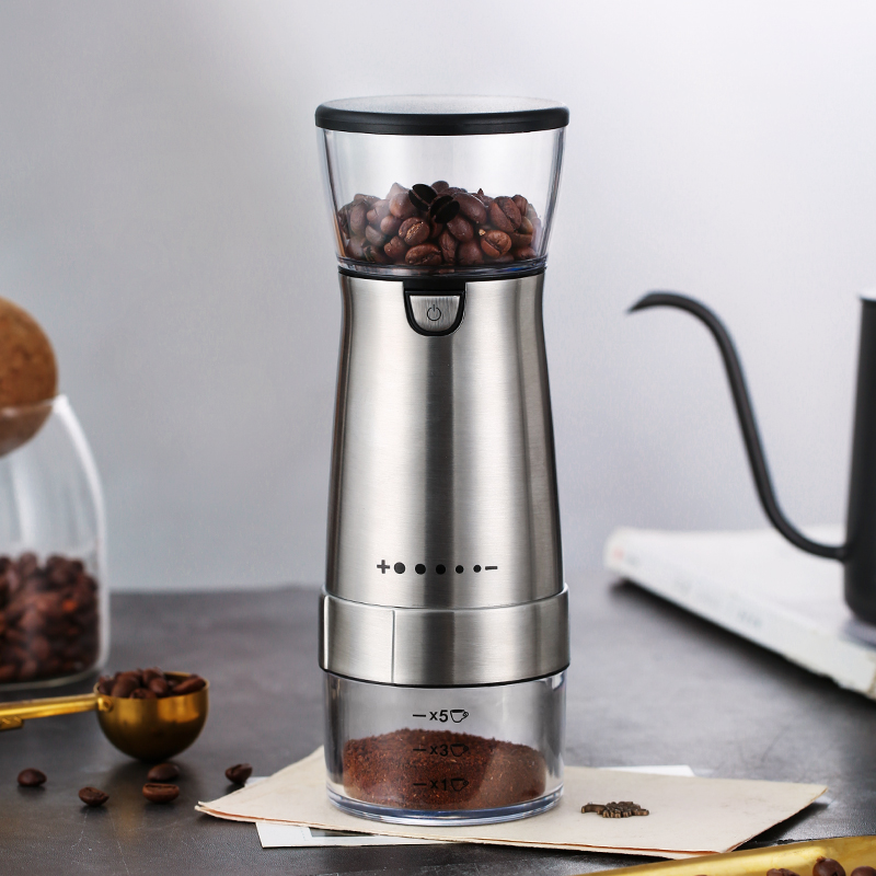 电动磨豆机咖啡豆研o磨机手磨手摇全自动咖啡研磨器咖啡机家用小 - 图1